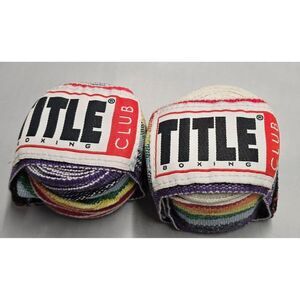 Title Boxing Club Pair of Rainbow Hand Wraps 180" in the ring boxing is life